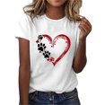 thumbnail image 2 of EQWLJWE Women Femmes Tops Casual Plus, Hauts de Summer pour Women 2024 Vacances à la Mode, Mo Summer Sexy Imprimé Régulier Women Manches Courtes Col Rond, 2 of 4