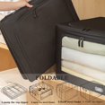 thumbnail image 4 of Bacs de Rangement Pliables, Boîte de Rangement Empilable en Tissu Oxford avec Poignées de Transport et Fenêtre Transparente 2 Pack, 4 of 7