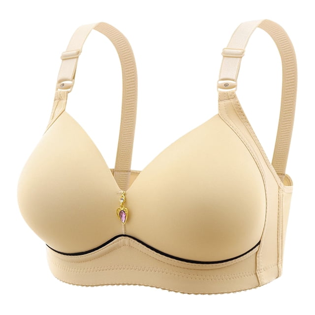 fheaev Soutien-Gorge Grande Taille pour Femmes Soutiens-Gorge Sans Armatures Impression Rassemblé Grande Taille Sans Armature Bretelles Réglables Couverture Complète Rehausseur Soutiens-Gorge Quotidiens sous-Vêtements