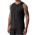 thumbnail image 1 of Timegard Tank Tops Men V Neck Breathable Sleeveless Loose Workout Tee Solid Color Athletic Shirts Top, 1 of 7