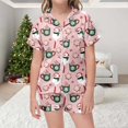 thumbnail image 2 of WEAIXIMIUNG Ensemble de Pyjama de Noël Classique pour Enfants, Col Boutonné, Manches Courtes et Shorts, 10-11 Ans, 2 of 6