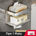 thumbnail image 2 of Permo Wall Mounted Toilet Paper Holder for Bathroom Aluminum Tissue Box Waterproof Space Storage Rack, 2 of 5