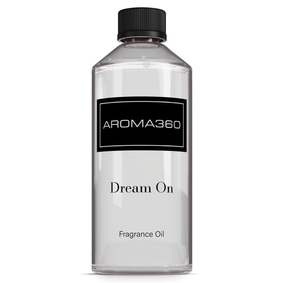 Aroma360 - Dream On Fragrance Oil Blend | Hotel Inspired for Luxury Essential Oil Diffusers | Aromatherapy Scent Diffuser Oil | Serene White Tea, Healing Aloe Vera, and Warm Earthy Cedar - 500ML