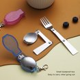 thumbnail image 3 of ruzhgo Stainless Steel Camping Cutlery Portable Washable Smooth Foldable Outdoor Flatware Tableware with Storage Case 1.2mm Spork Blue, 3 of 8