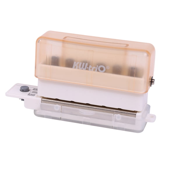 KW-trio KW-triO 99h6 6-Hole Paper Punch, 5.5mm Hole Diameter, 3-Sheet Capacity, Suitable for A4/B5/A5, Available in Translucent Brown and Other Colors