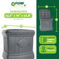 thumbnail image 2 of FCMP Outdoor SB120-GRY-S Bac de Rangement Utilitaire Extérieur de 26 Gallons, Gris, 2 of 10