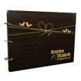 thumbnail image 1 of Custom Rustic Couple Birds Engraved Wedding Guestbook Personalized Photo Albums Scrapbook, 1 of 2