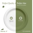 thumbnail image 3 of efyPack Assiettes Compostables en Canne à Sucre de 9 Pouces, Blanches, 3 of 6