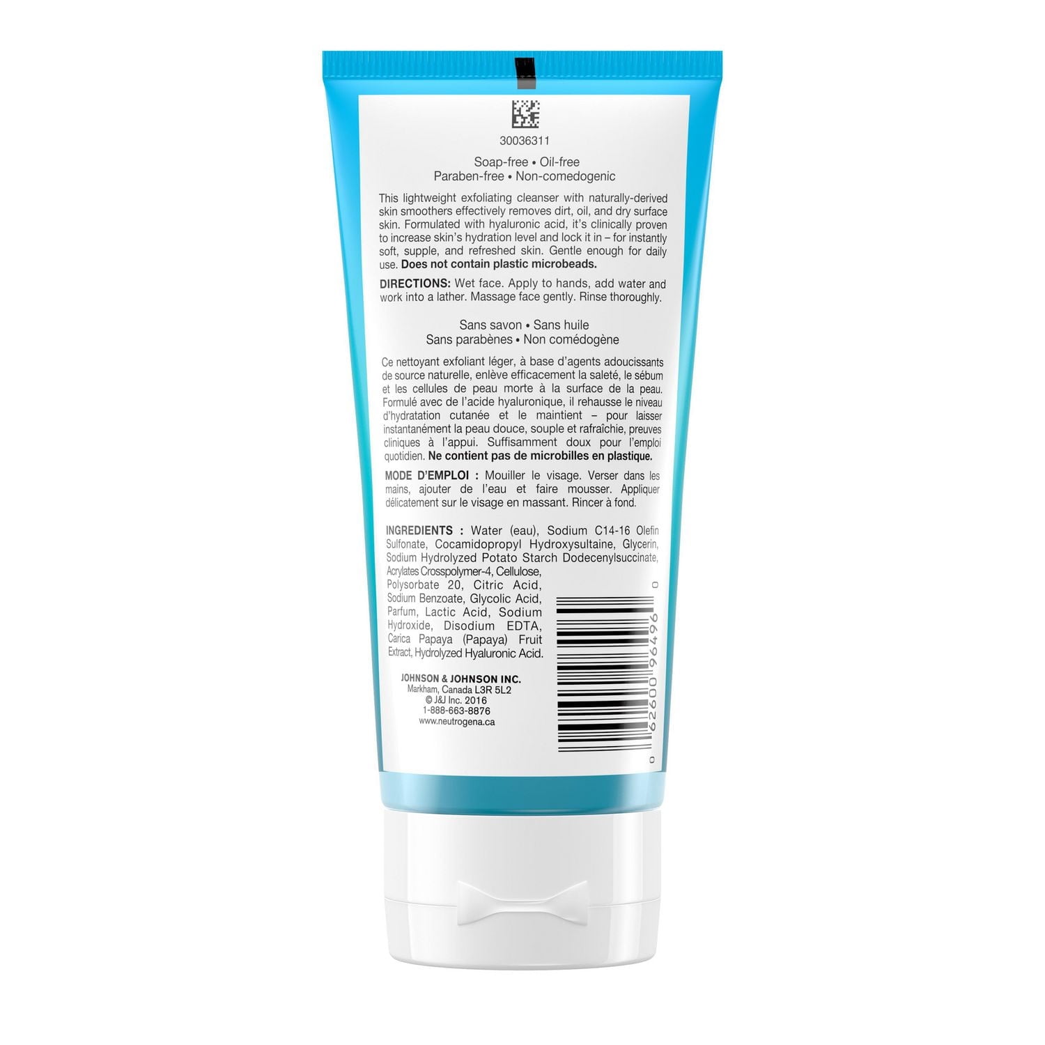 Neutrogena Hydro Boost Exfoliating Face Scrub - Hyaluronic Acid and AHA - Gel Cream Face Cleanser - Non-Comedogenic