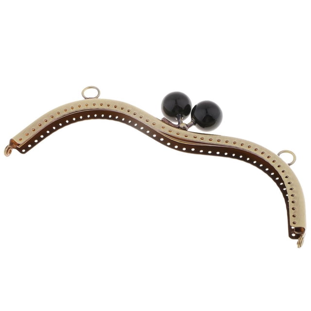 19cm Metal Handle for DIY Coin Purse Clasp Lock Accessories , Black, 19cm