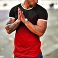 thumbnail image 2 of Ketyyh-chn99 Chandail pour Homme 2024 Mode d'Été Chemise de Plage T-Shirt pour Homme Manche Courte Col Rond Tee Haut T-Shirts Régulier Rouge,3TG, 2 of 4