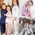thumbnail image 2 of Pyjama en satin pour Bébé, Haut à Boutons à Manches Longues + Pantalon, Ensemble de Pyjama, 2 of 5
