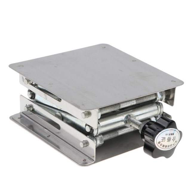 HILABEE Support de Levage en s en Acier Inoxydable 100x100 mm pour Laboratoire, Porte-Ciseaux, Labo