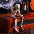 thumbnail image 3 of Combinaison de Cheminée d'Halloween Statues de Squelette en Résine Voir/entendre/parler Sans Collection Ambiance de Cour Décorative, 3 of 8