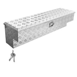 KFFKFF Truck Bed Tool Box, Heavy Duty Aluminum Tool Box with Tread Patterns, Storage Toolbox Chest Organizer with Lock and Key