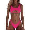 thumbnail image 1 of Birdeem Ensembles de Bikinis pour Femmes, Couleur Unie, Mode Décontractée, à Larges Bretelles, Ajourés, 1 of 12