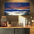 thumbnail image 1 of Fiery Clouds and Lit up Villages - Landscape Photo Canvas Art Print, 1 of 3