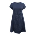 thumbnail image 5 of 2025 Robe Maxi Courte à Col Rond pour Femmes, Été, Manches, Couleur Unie, Coupe Ample, Robes de Soirée pour l'Automne, Ajustée, Mi-Longue, 5 of 5