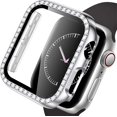 thumbnail image 1 of Apple Watch Case Series 7 41mm Bling Rhinestone Apple Watch Protective Case Bumper Frame Screen Protector Case Cover for Women Girl iWatch Series 41mm, 1 of 6