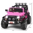 thumbnail image 2 of Gymax Voiture Électrique 12V pour Enfants avec Télécommande Boîte de Rangement Musique Rose, 2 of 10