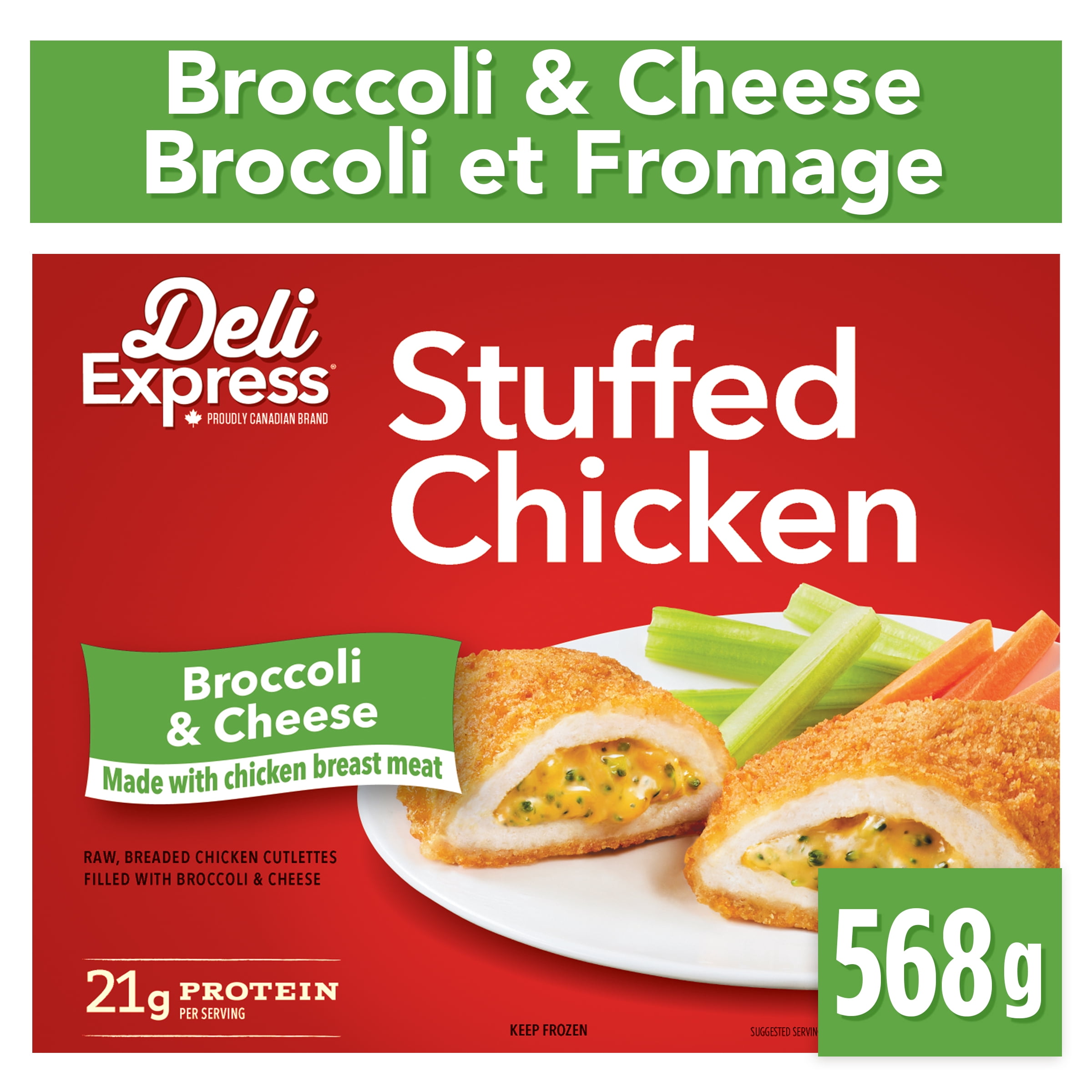 Poulet farci au brocoli et au fromage Deli Express 568g