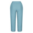 thumbnail image 5 of RXIRUCGD Women's Summer Comfortable Loose Wide Legged Fashion Solid Color Capris, Light Blue, Size: 3XL, 5 of 5