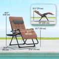 thumbnail image 3 of Outsunny Chaise Zéro Gravité Rembourrée, Fauteuil Inclinable Pliant, Kaki, 3 of 10