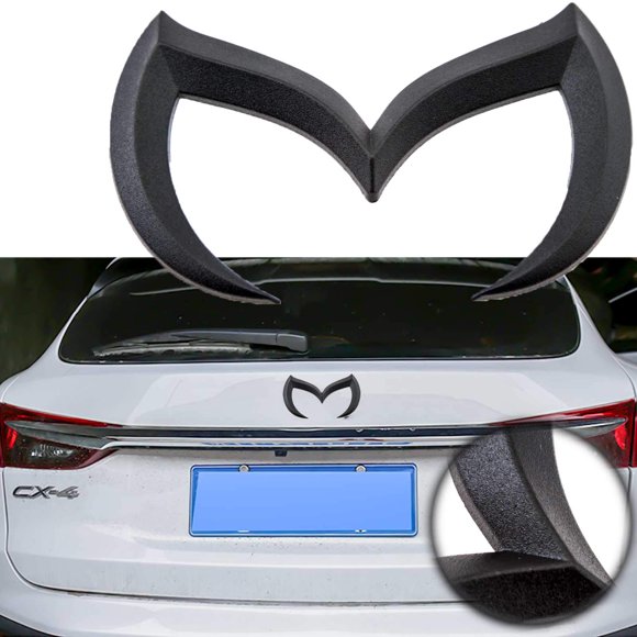 Xotic Tech Rear Trunk Evil M Emblem Logo Decor Badge Decal, Compatible with Mazda 3 6 CX MX Miata (Matte Black)