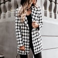 thumbnail image 4 of XZNGL Ladies Long Sleeve Suit Collar Double Breasted Woolen Jacket, 4 of 9