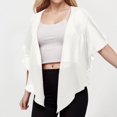 thumbnail image 2 of YOUSNH Châles et Étoles en Mousseline pour Femmes, Ouvert à l'Avant, Cardigan à Nouer pour Robe de Soirée, Châles et Étoles pour Robes de Soirée, Transparent, Taille Unique, 2 of 7