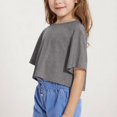 thumbnail image 2 of DecSea T-Shirts Courts d'Été pour Filles, Mode Enfants, Coupe Ample, Col Rond, Manches Courtes, T-Shirts Basiques, 2 of 8