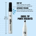 thumbnail image 3 of Hilroy Permanent Markers, Permanent Marker, Low Odour Ink, Chisel Point, Black, 12 Pack, 3 of 6