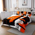 thumbnail image 2 of Erosebridal Ensembles de Couvre-Lits à Éclaboussures d'Encre Abstraites Orange Taille Simple, Courtepointe de Lit Géométrie Géométrique Moderne, Ensembles de Courtepointe d'Art Abstrait Moderne pour Lit Taille Simple, Décoration de Chambre Ultra Douce, 2 Pcs, 2 of 6