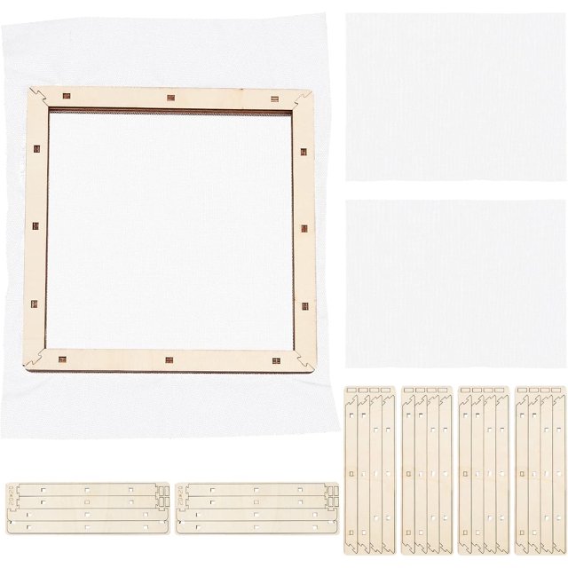 3 Sets Wooden Paper Making Mould 20x20cm Rectangle Wooden Papermaking Frame with Gauze Papermaking Screen Kit for Dried Flower Handcraft DIY Paper Craft