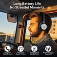 thumbnail image 3 of Trucker Bluetooth Headset with Microphone, with AI Noise Cancelling & Mute Button, Wireless On-Ear Headphones 60 Hrs Working Time, for Trucker Home Office Remote Work Zoom, 3 of 7