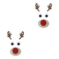 thumbnail image 3 of Transemion Festive Décor Christmas Window Sticker With Adorable Cute Cloth Christmas Window Stickers Door Decal Elk head 2Set, 3 of 6