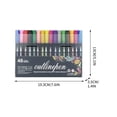 thumbnail image 3 of Double Line Outline Marker Pens Set, Metallic Ink for Highlighting on Glass, Ceramic, or Paper, 8ml Capacity, Vibrant Glitter Colors, 3 of 7