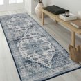 thumbnail image 1 of HOMERRY 2' x 6' Runner Rug Machine Washable Kitchen Runner Mat Vintage Area Rug Persian Distressed Runner Rug for Bedroom Living Room Entryway, Blue, 1 of 5