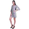 thumbnail image 3 of Moomaya Robe Courte Imprimée pour Femmes, Manches Évasées, Coupe Droite, Robes pour Femmes, Vêtements d'Été Décontractés, 3 of 6