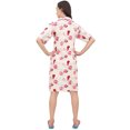 thumbnail image 4 of Bimba Chemise de Nuit Femme à Imprimé Floral Pêche Manches Courtes avec Poches - 10, 4 of 6