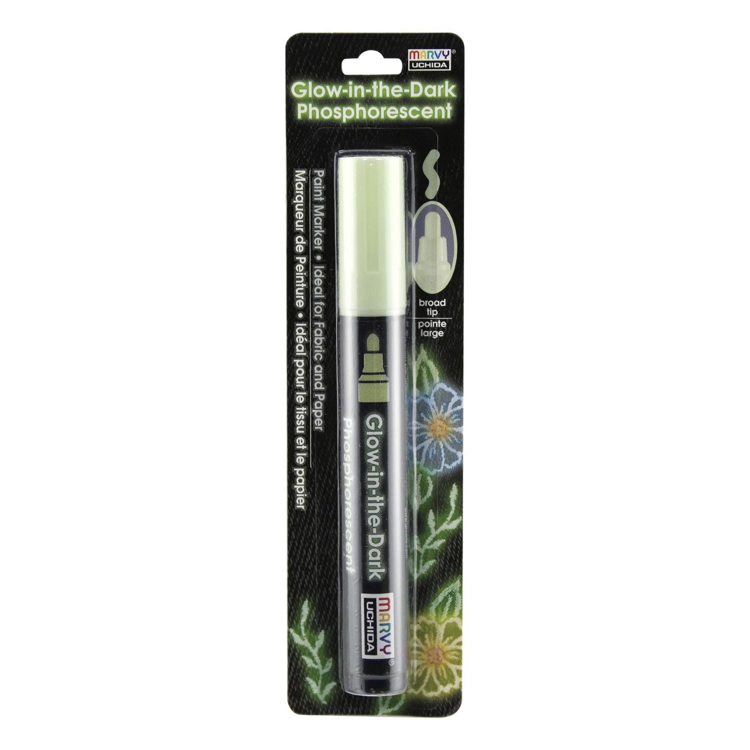 Marvy UchidaÂ® Glow In The Dark Decofabric & Paper Paint Marker Medium Tip