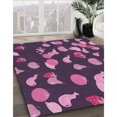 thumbnail image 3 of Ahgly Tapis Rectangulaire Lavable en Machine Orchidée Violet, 4 Pieds x 6 Pieds, 3 of 7