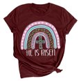 thumbnail image 1 of RKSTN Plus Size Tops for Women Easter Eggs Printing Short Sleeve Crew Neck Tops Fashion Solid Color Soft Blouse Tops, 1 of 3
