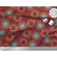 thumbnail image 3 of Soimoi Red Heavy Canvas Fabric Sun Mandala Decor Fabric Printed Yard 58 Inch Wide, 3 of 5