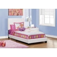 thumbnail image 1 of Monarch Specialties Bed, Twin Size, Platform, Bedroom, Frame, Upholstered, Pu Leather Look, Wood Legs, White, Transitional, 1 of 3