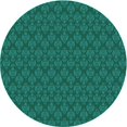 thumbnail image 1 of Ahgly Company Tapis d'Intérieur Ronds Transitionnels Lavables à la Machine, Vert Sarcelle Moyen, 8 Pieds Rond, 1 of 7