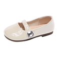 thumbnail image 1 of B91xZ Chaussures de Robe pour Tout-Petites Filles Fête Mariage Ballerines de Demoiselle d'Honneur, Blanc 9.5, 1 of 4