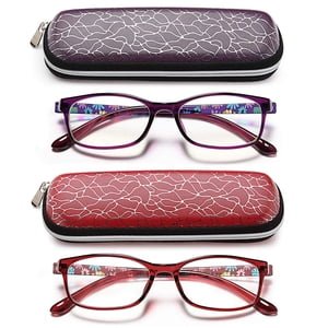 EYEURL Purple Rouge Dames Lunettes de lecture - 15 Femmes lecteurs Retro Blue Light Blocage ordinateur UV Protection Lunettes de lecture
