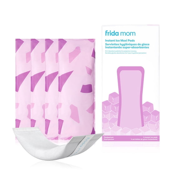 Frida Mom - 2-in-1 Absorbent Postpartum Perineal Ice Maxi Pads - Instant Cold Therapy Packs and Absorbent Maternity Pad in One Ready-to-use Padsicle for After Birth - Newborn Baby Hospital Bag Essenti