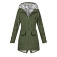 thumbnail image 1 of Yuyuzo Manteau de Pluie pour Femmes à Manches Longues, Léger, à Capuche, Imperméable, Actif, Extérieur, Veste de Pluie, 1 of 7
